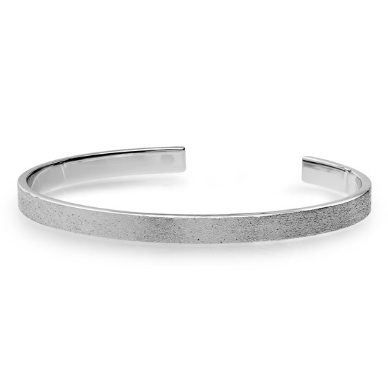 Sterling Silver Polished & Textured Bangle Sterling Silver Polished & Textured Bangle